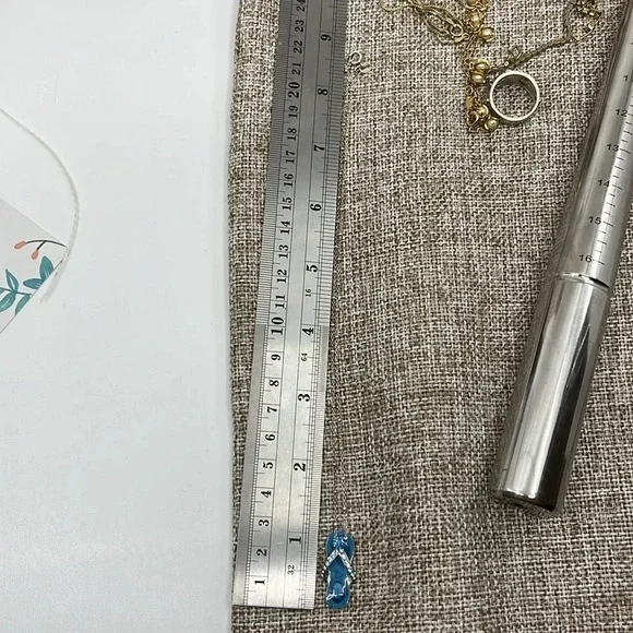 🏖️ Vintage Italy 925 Sterling Silver Blue Flip Flop Pendant Necklace - Picture 11 of 12